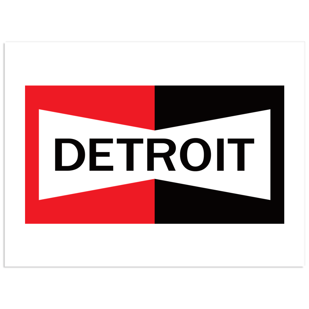 Weather Resistant Vinyl Classic Detroit Stickers